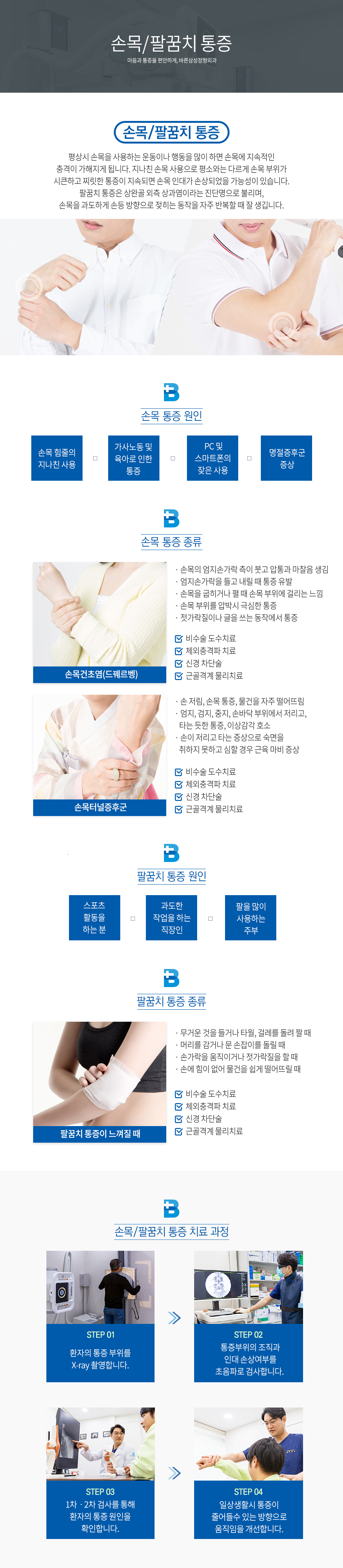 손목/팔꿈치통증